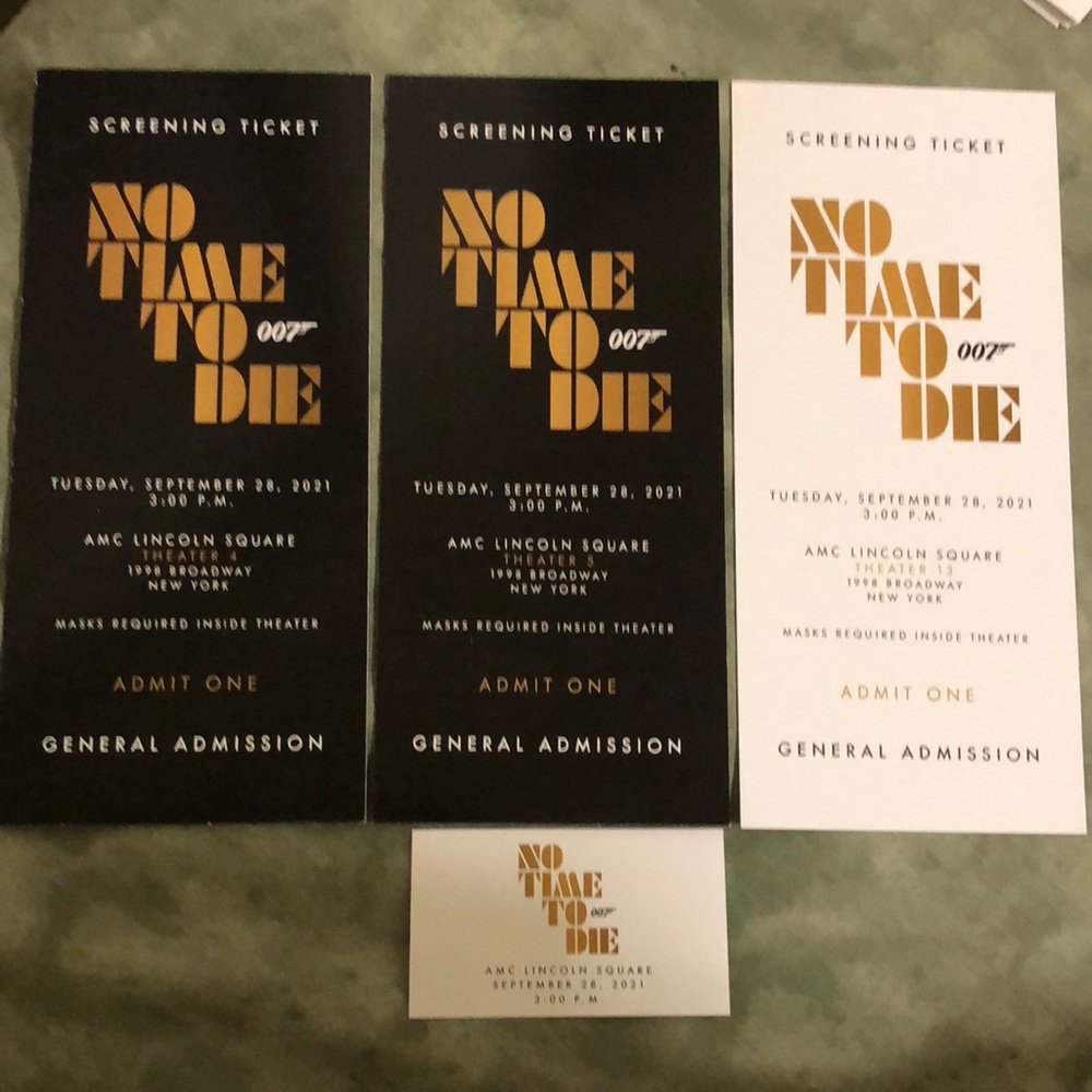 James Bond 007 ALL NY World Premiere No Time Tix. Think you know it Daniel Craig